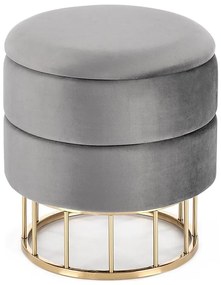 Табуретка MINTY пр. 37 см сива/златна
