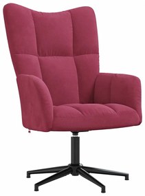 328100 vidaXL Релакс стол, виненочервен, кадифе