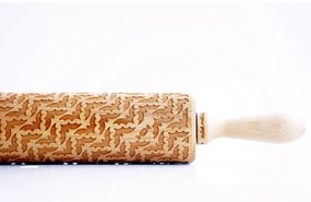 Дървен релефен валяк за тесто Bats - Valek