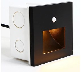 Emithor 70418 - LED стълбищно осветление с сензор SUNNY LED/1W/230V черно