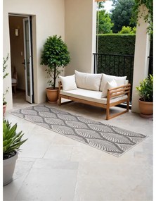 Пътека за открито и закрито в цвят слонова кост и сиво 80x250 cm Duet Liora – NORTHRUGS