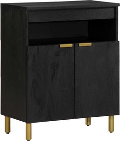 4017673 vidaXL Сайдборд, черен, 60x33x75 см, инженерно дърво