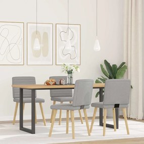 3315283 vidaXL Трапезни столове, 4 бр, облачно сиви, текстил