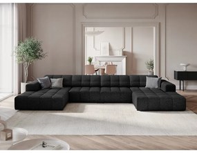 Антрацитен ъглов диван (U-образен) Chicago - Cosmopolitan Design