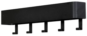 Черна метална стенна закачалка с рафт 52 cm Dax Play – Spinder Design