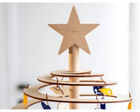 Дървена звезда за декоративна коледна елха Голяма - Spira