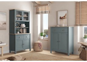 Шкаф сиво-зелен от масивен бор 90x180,5x40 cm Misti – Marckeric