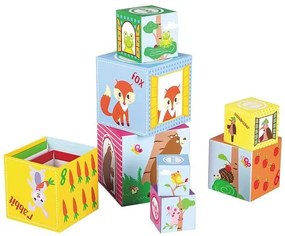 Кула от картонени кубчета, Животни - Lelin Toys