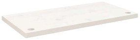 824451 vidaXL Плот за бюро, бял, 80x40x2,5 см, борово дърво масив