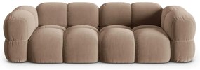 Кафяв кадифен диван 250 cm Loretto – Cosmopolitan Design