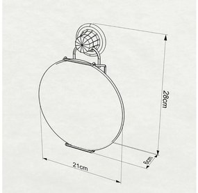 ОГЛЕДАЛО ЗА БАНЯ TEKNO TEL DM-230 , ВАКУМ