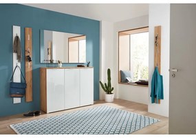 Бял шкаф за обувки в дъбов декор Telde - Germania