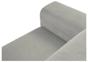 Светлосив разтегателен ъглов диван с място за съхранение от рипсено кадифе (десен ъгъл) Kyoto – Cosmopolitan Design