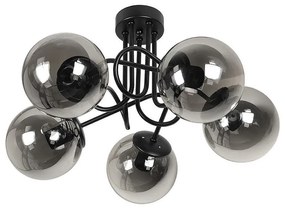 Плафон МОНА, черен/сив, 5хE27