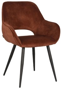Кафяви трапезни столове в цвят коняк в комплект от 2 броя Fer - LABEL51