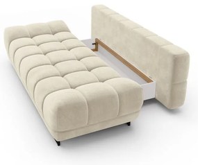 Бежов триместен разтегателен диван с кадифена тапицерия Cirrus - Windsor &amp; Co Sofas