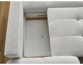 Светлосив шенилов сгъваем/с място за съхранение ъглов диван (десен ъгъл) Roxelane – Bobochic Paris