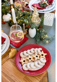 Червени подложки в комплект от 4 - Linen Tales