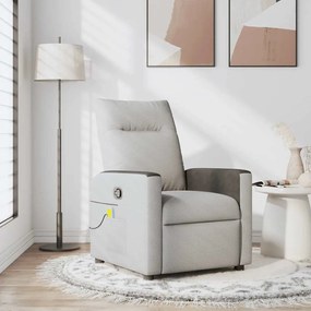 4104831 vidaXL Масажен стол за лежанка Cloud Grey Fabric