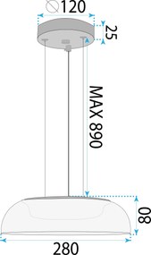 Висяща LED лампа APP1691-1PC Gold