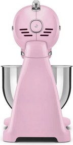 Планетарен миксер SMEG SMF03PKEU, 800 W, 4.8 л, 10 скорости, Функция за плавен старт, Крачета против хлъзгане, Розов