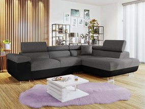 Ъгъл диван Antony-Right-Black - Gray