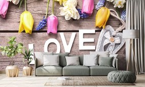 Самозалепващ тапет – С надпис Love