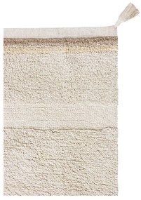 Кремав ръчно изработен памучен килим подходящ за пране 170x240 cm Bloom Natural – Lorena Canals