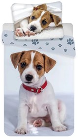 Сиво единично памучно детско спално бельо 140x200 cm Dog – Jerry Fabrics