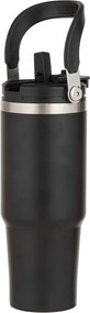 Черна бутилка за пътуване бутилка от неръждаема стомана 1 l Eco – Ladelle