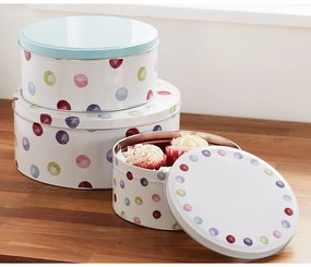 Стоманени кутии в комплект 3 бр. за торти Spotty Dotty – Cooksmart ®