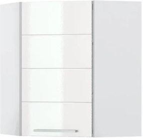 Висящ ъглов шкаф Hudson V7-UG-1K-White - White glossy