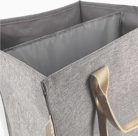 Сив текстилен кош за пране 71 l Laundry Hub Tweed duplo – Rolser