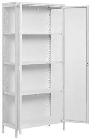 Бяла метална витрина 80x175 cm Brisbane – House Nordic