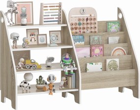 Практичен рафт Монтесори 2в1 за деца - sonoma