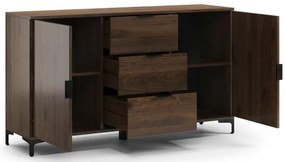 Скрин ЛАНА K-150S Елегантен Орех - СТОЯЩ ШКАФ С 2 ВРАТИ С ЧЕКМЕДЖЕТА