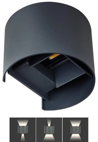 LED Външна, настенна лампа REKA LED/7W/230V IP54 черна