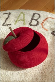 Червена текстилна детска кошница за играчки ø 28x20 cm Apple – Lorena Canals