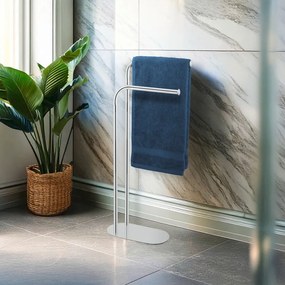 Стойка за кърпи от неръждаема стомана в блестящо сребрист цвят Levante – Wenko