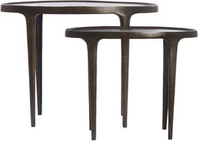 Метални кръгли странични масички в комплект от 2 бр. 33x70 cm Arica – Light &amp; Living