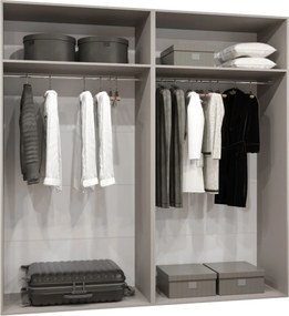 Гардероб Малага плюс четирикрилен-Черен