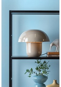 Сива настолна лампа с метален абажур (височина 25 cm) Fat Mushroom – Leitmotiv