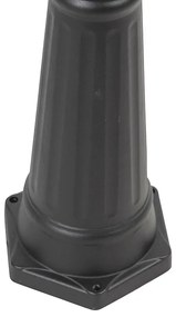 Умен външен фенер черен 3 светлини вкл. WiFi ST64 - New Orleans