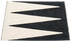 Черно-бял килим за открито и закрито 70x60 cm Vivi Black – Pappelina