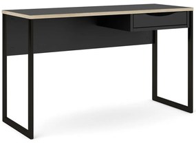 Черна работна маса , 130 x 48 cm Function Plus - Tvilum