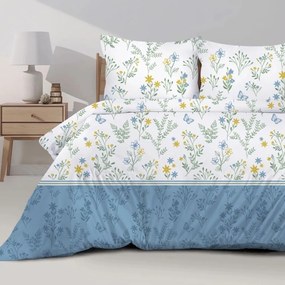 Премиум памучно спално бельо цветя от ливада Ширина: 160 см | Дължина: 200 см