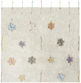 Кремаво памучно детско килимче за игра 120x160 cm Wildflowers – Lorena Canals