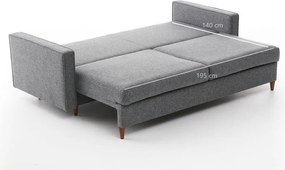 Тъмно сив разтегателен диван 210 cm Eva – Balcab Home