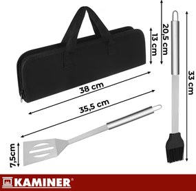 Комплект инструменти за грил от неръждаема стомана - 6 бр.