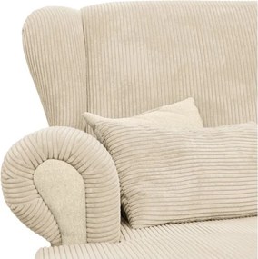 Бежов шезлонг от рипсено кадифе Lord – Ropez